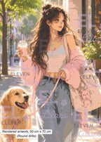 Sunny Stroll with Paw Friends Diamond Painting Art Kit