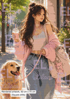 Sunny Stroll with Paw Friends Diamond Painting Art Kit