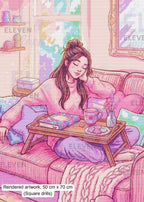 Lost in the Moment Diamond Painting Kit, Relaxing Time, Book Lover Diamond Art