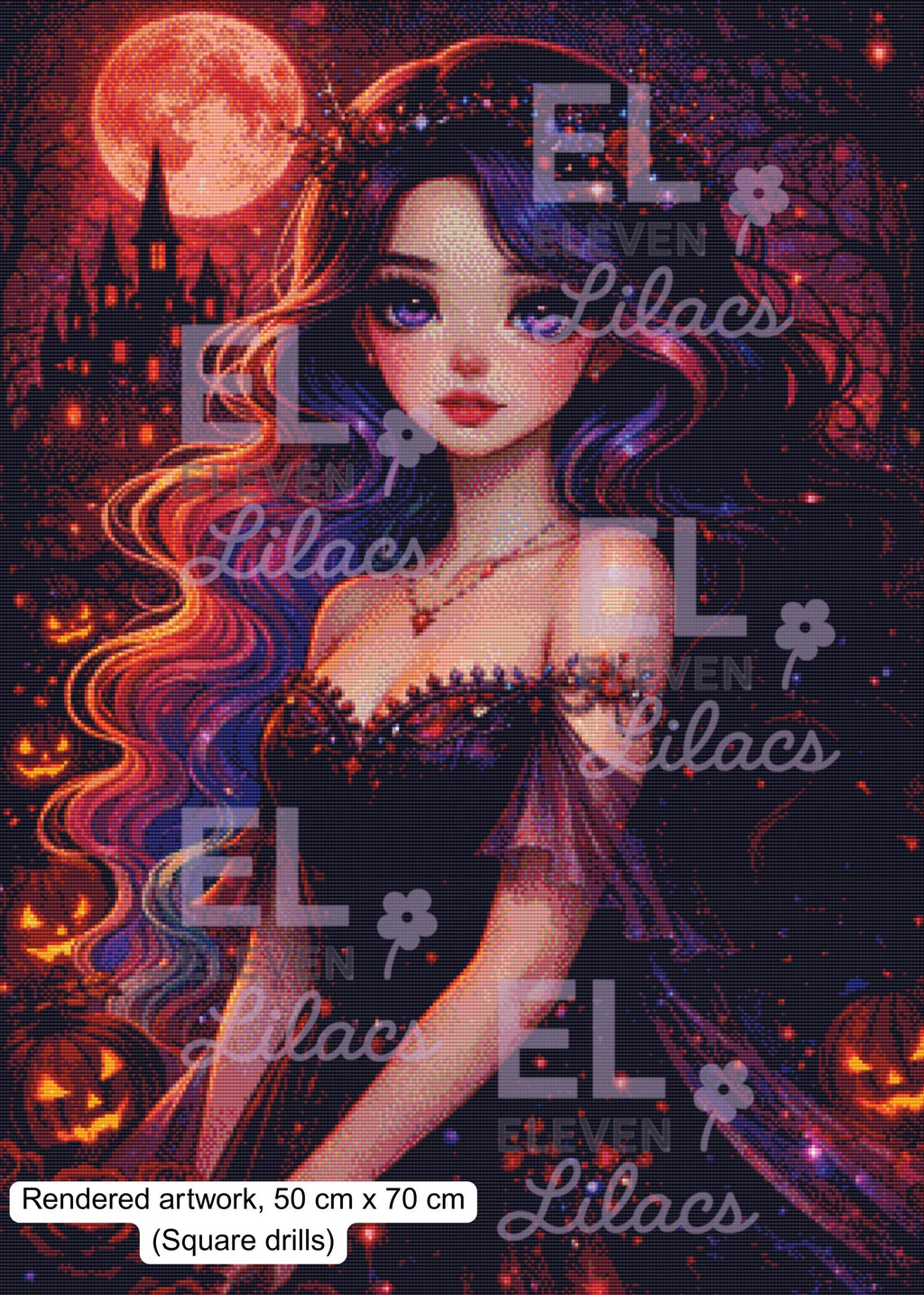 Celestine Celestial Princess Diamond Painting Kit, Fantasy Girl Art, Halloween Art