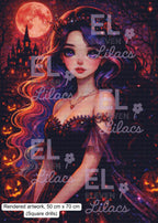 Celestine Celestial Princess Diamond Painting Kit, Fantasy Girl Art, Halloween Art