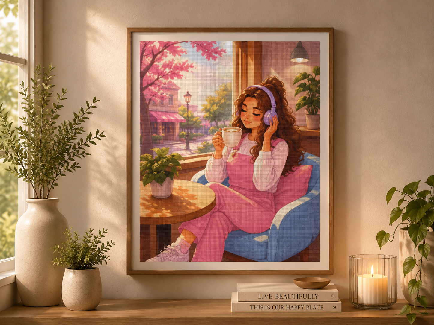 Coffee and Calm Diamond Art Kit – Relaxing Cozy Coffee Lover Design