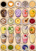 Drinks Overload Diamond Painting Kit, Food and Drinks Diamond Art