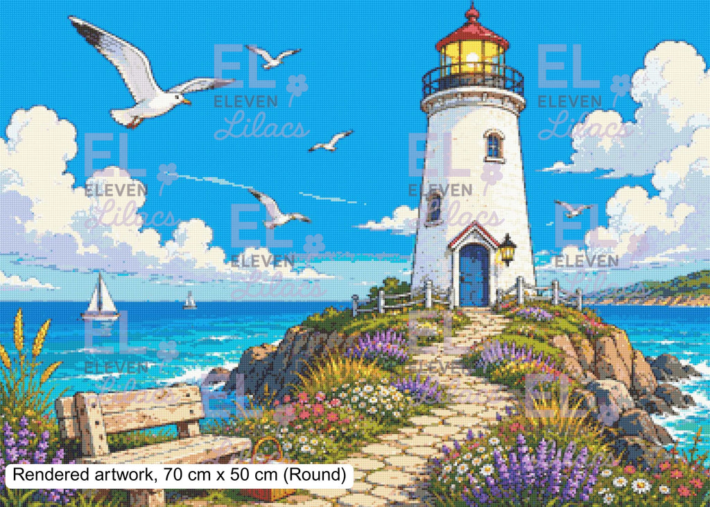 Guiding Light Lighthouse Diamond Painting Kit
