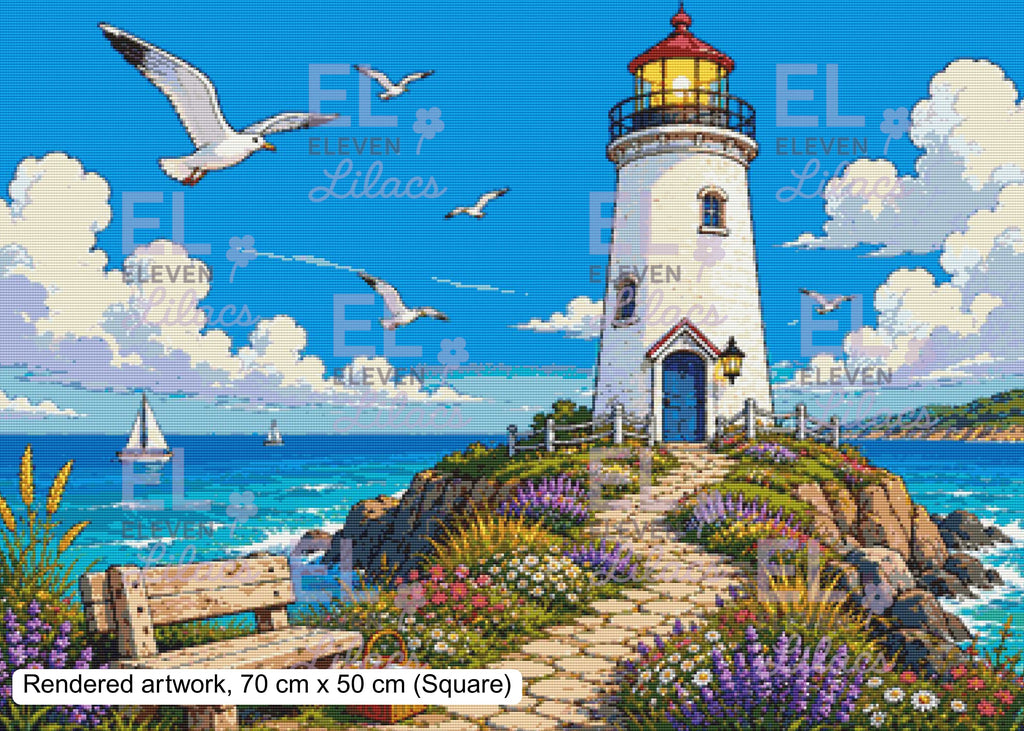 Guiding Light Lighthouse Diamond Painting Kit