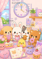 Pastel Pals Diamond Painting Kit – Cute Kawaii Animal Friends