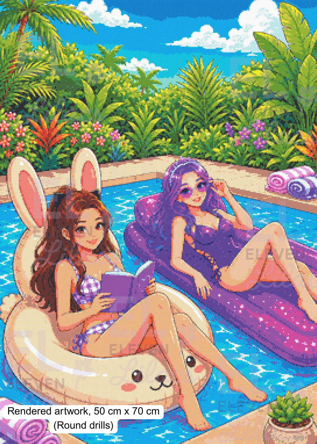 Sydney & Celestine Pool Day Diamond Painting Kit