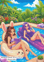 Sydney & Celestine Pool Day Diamond Painting Kit