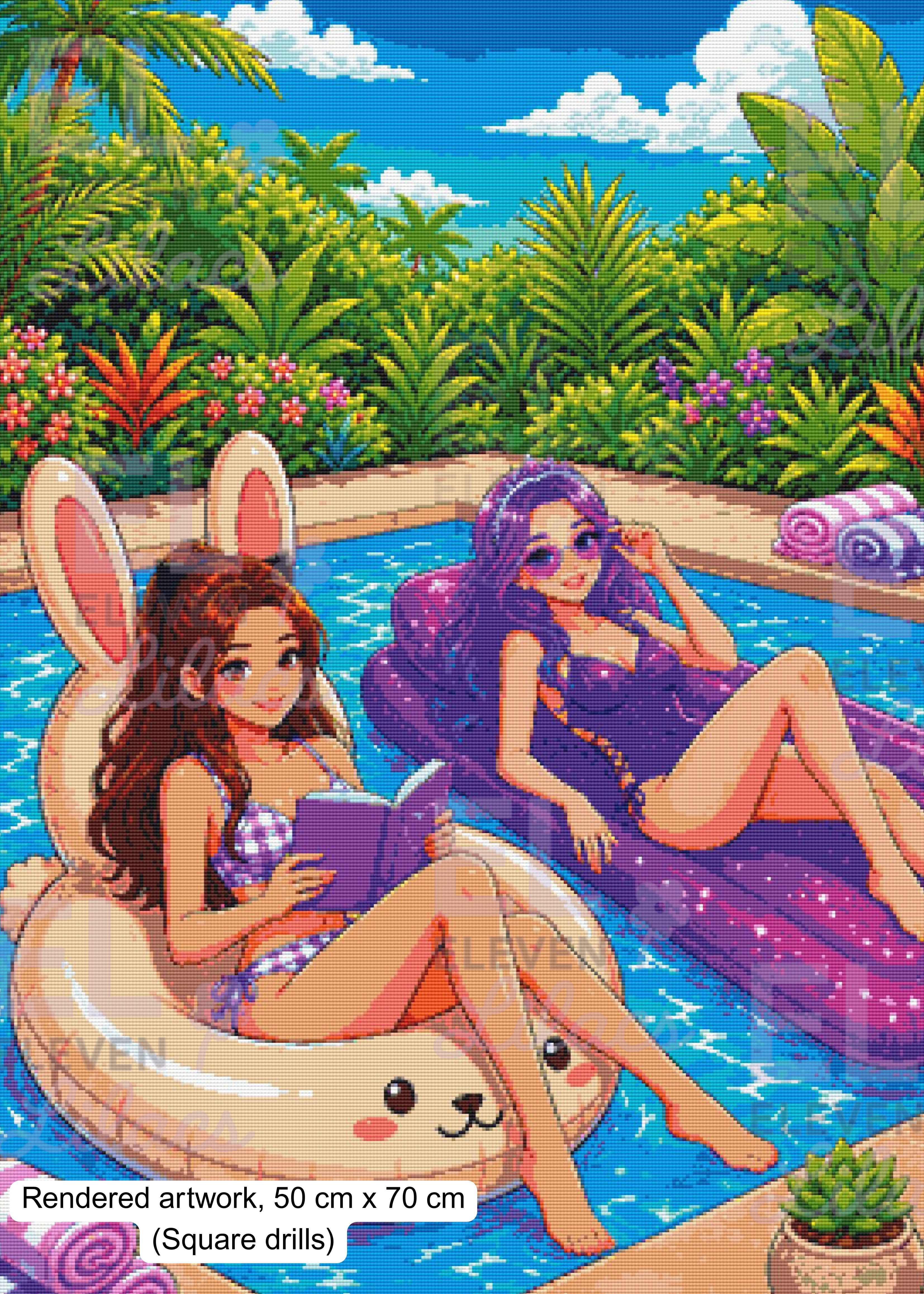 Sydney & Celestine Pool Day Diamond Painting Kit