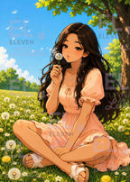 Sydney's Dandelion Wishes Diamond Painting Kit | Peaceful Summer Meadow Art - Eleven Lilacs