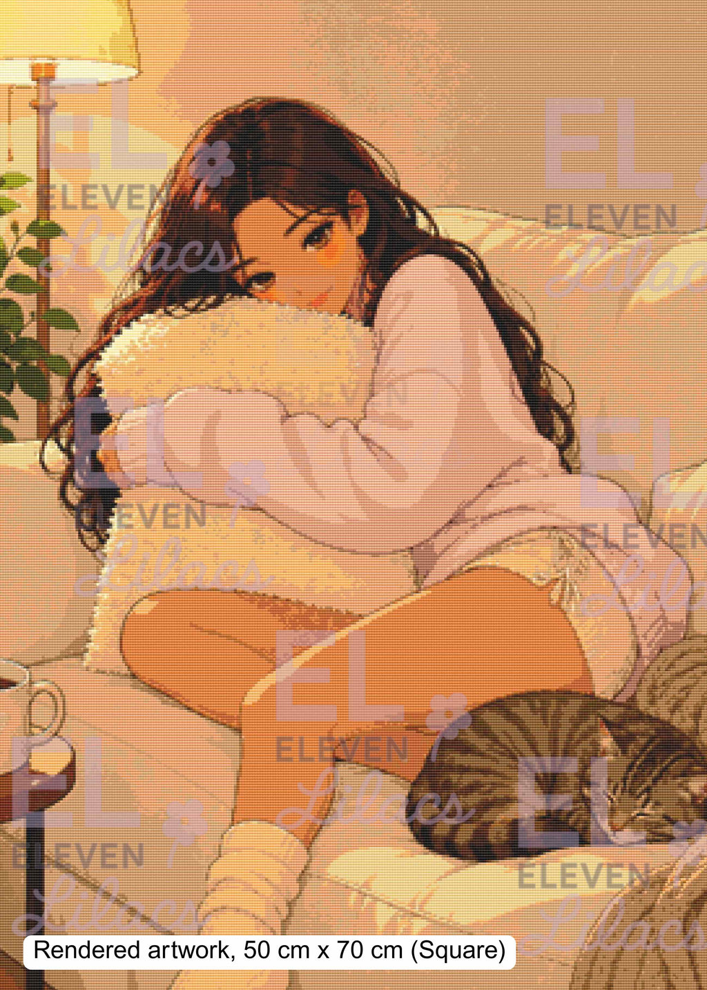 Sydney & Stripes: Lazy Saturday Diamond Painting Kit - Eleven Lilacs