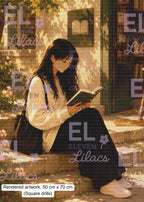 Afternoon Reading Retreat Diamond Painting Art Kit - Eleven Lilacs