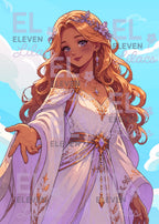 Aurelia the Light Weaver Diamond Painting Kit, Fantasy Girl DIY Diamond Art - Eleven Lilacs