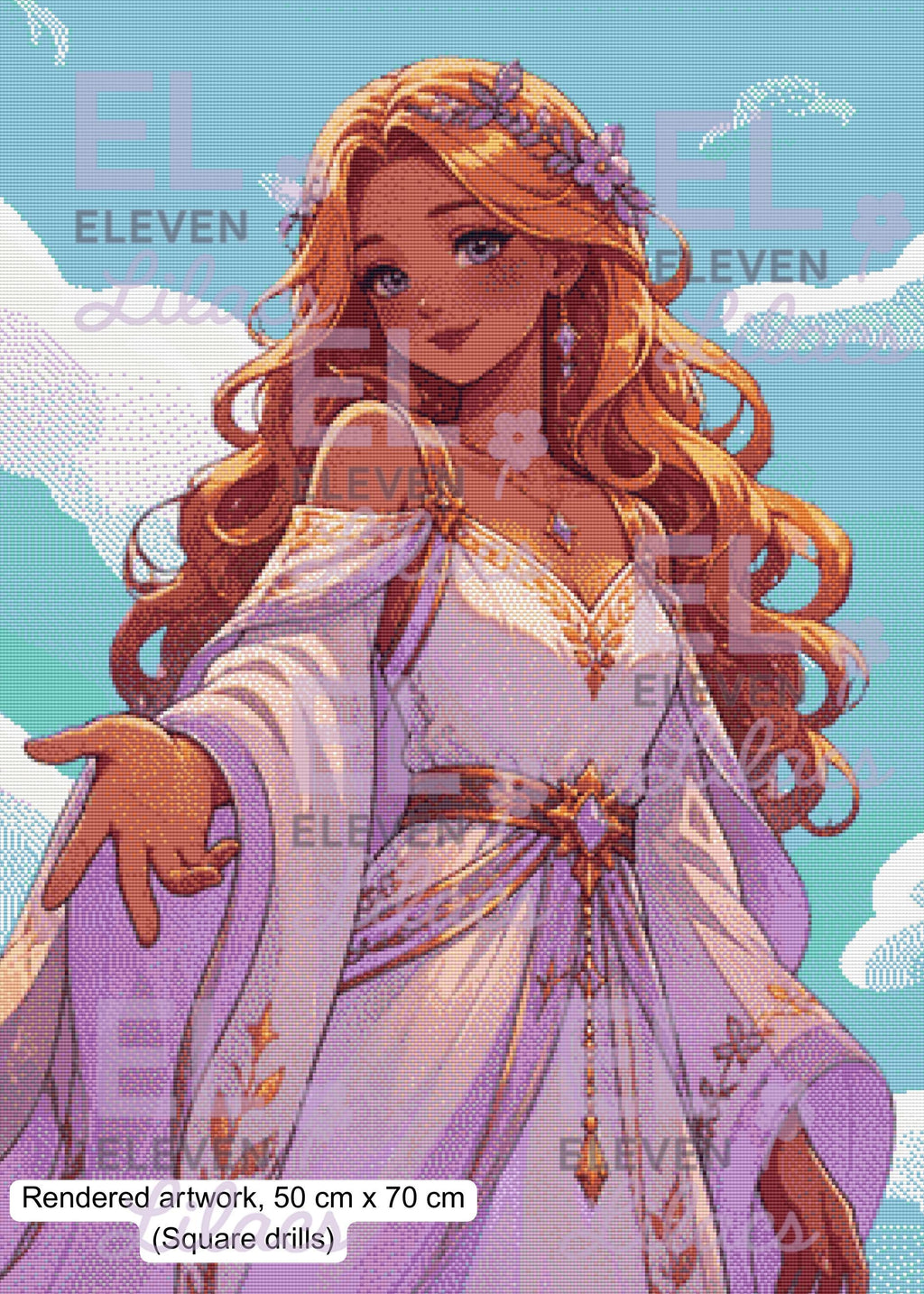 Aurelia the Light Weaver Diamond Painting Kit, Fantasy Girl DIY Diamond Art - Eleven Lilacs