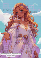 Aurelia the Light Weaver Diamond Painting Kit, Fantasy Girl DIY Diamond Art - Eleven Lilacs