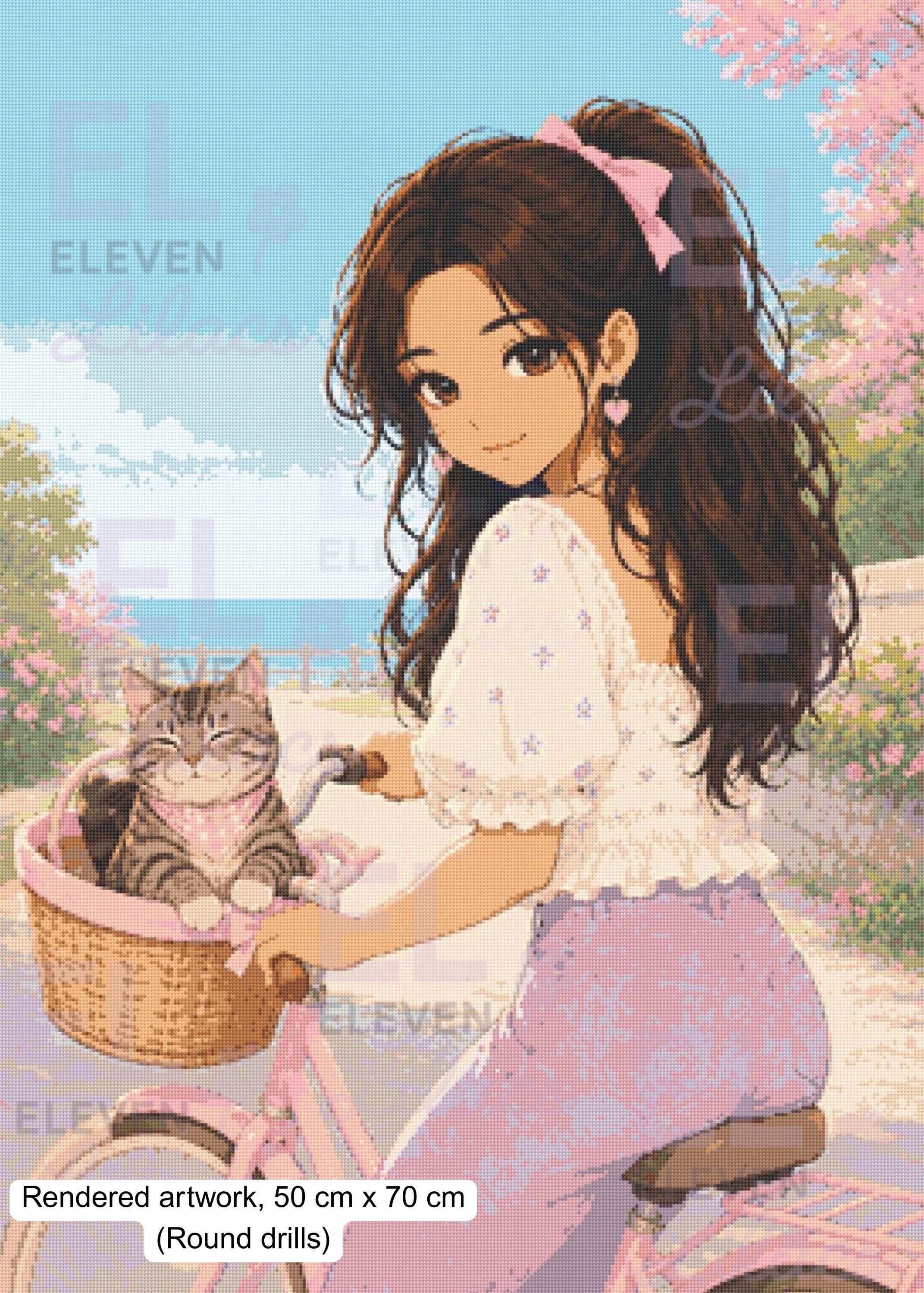 Sydney and Stripes Bicycle Ride Diamond Painting Kit