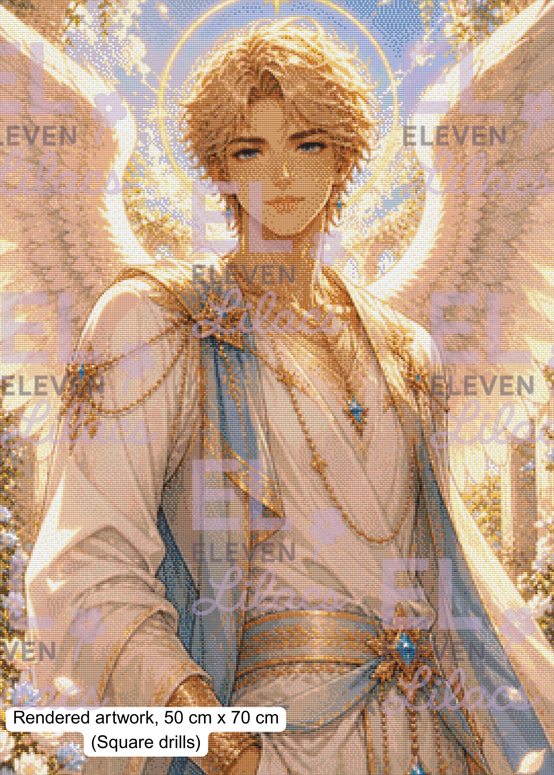 Celestial Angel Diamond Painting Kit, Fantasy Anime Art - Eleven Lilacs