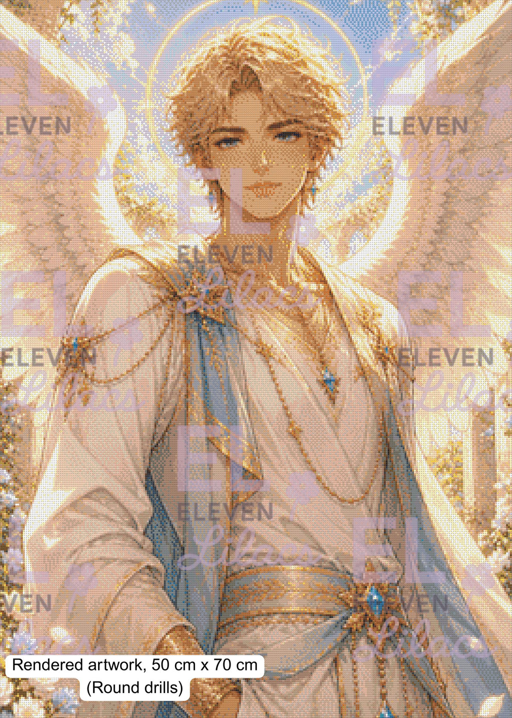 Celestial Angel Diamond Painting Kit, Fantasy Anime Art - Eleven Lilacs