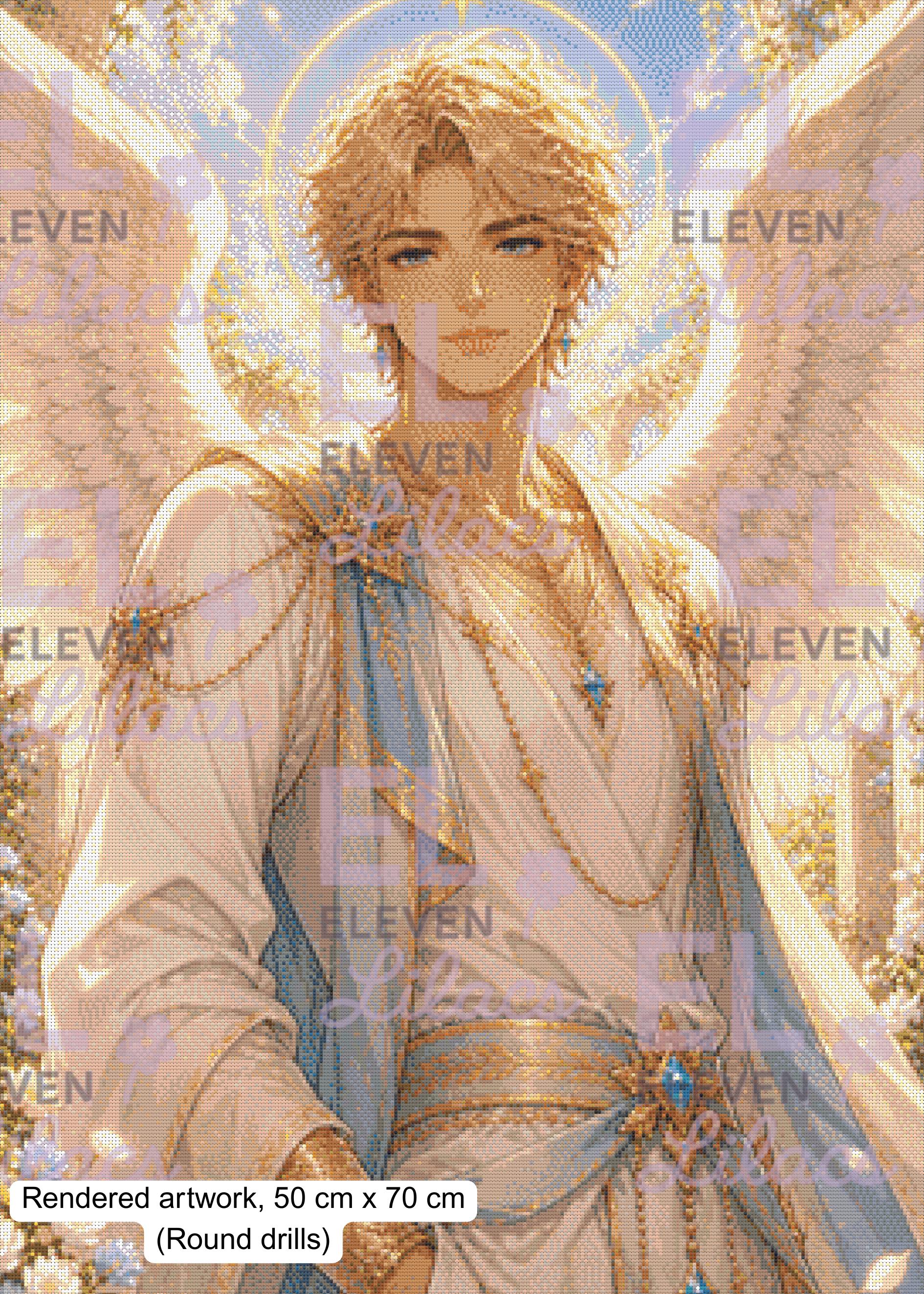 Celestial Angel Diamond Painting Kit, Fantasy Anime Art - Eleven Lilacs