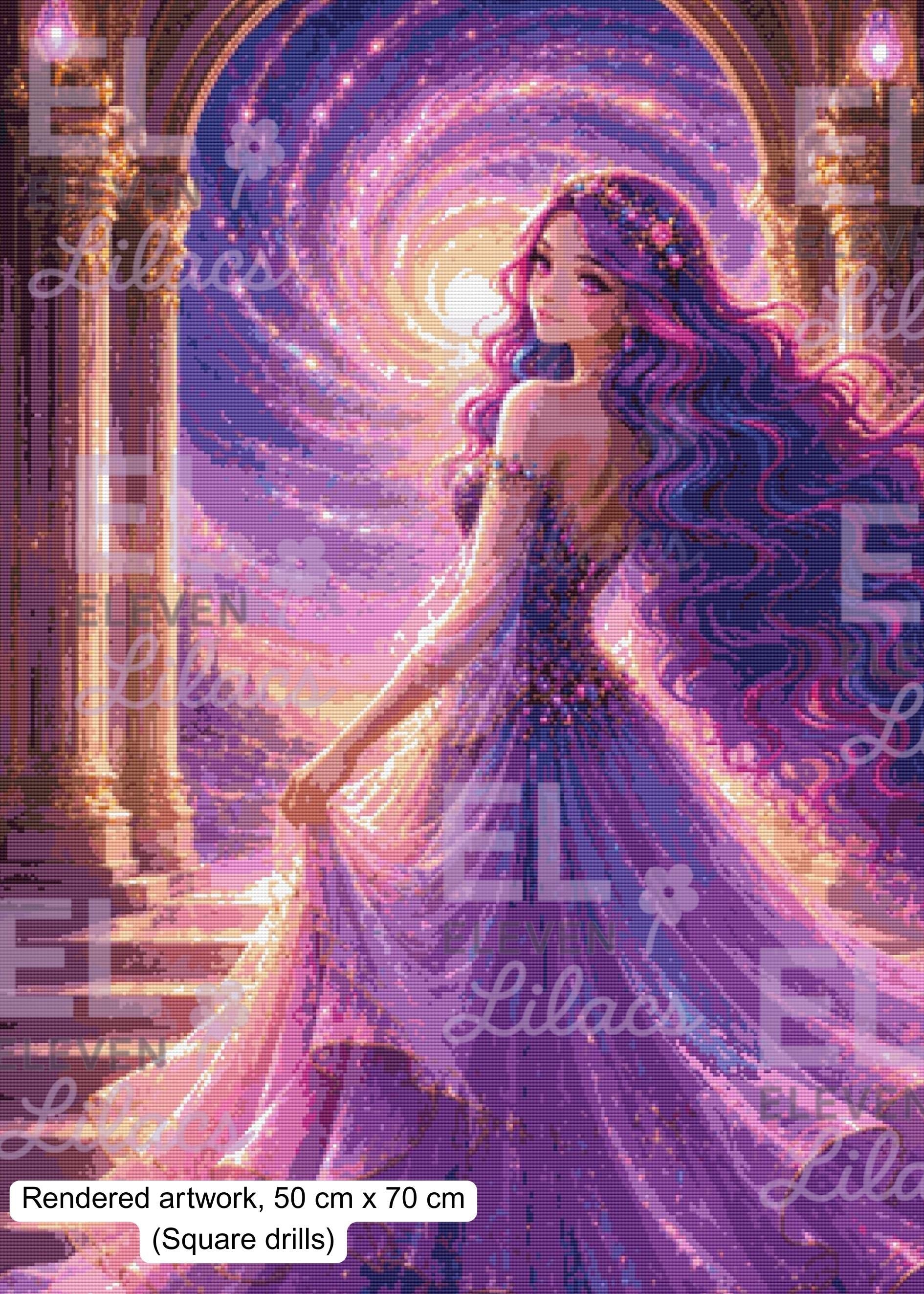 Celestine Celestial Gate Diamond Painting Kit, Fantasy Galaxy Portal Art - Eleven Lilacs