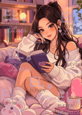 Cozy Reading Nook Diamond Painting Kit, Book Lover Art - Eleven Lilacs