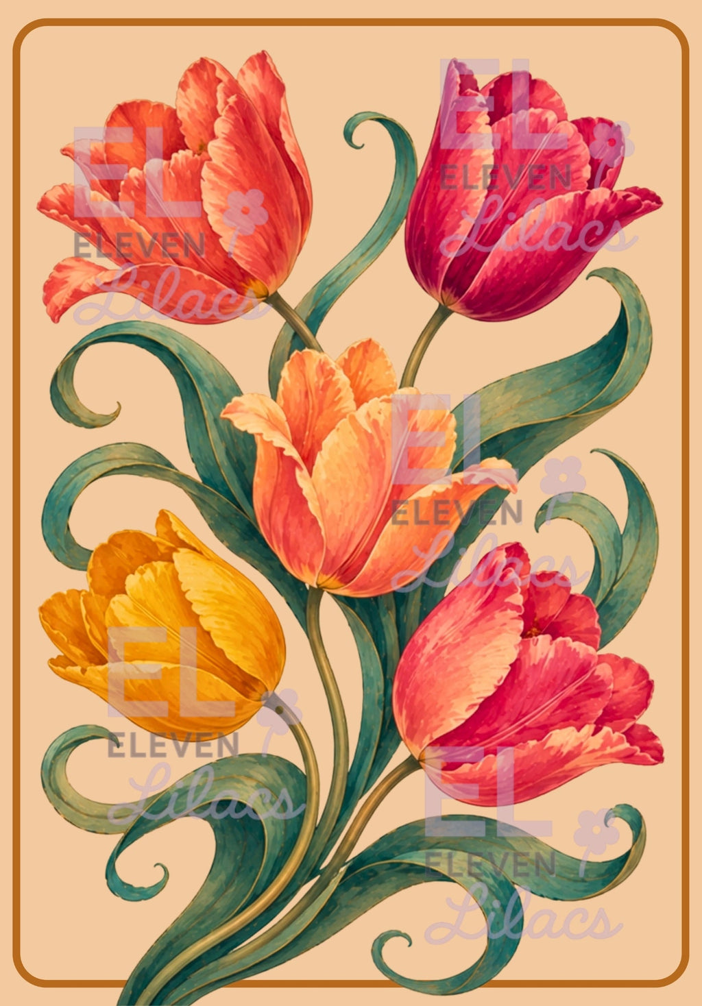 Dancing Tulips Diamond Painting Kit - Eleven Lilacs
