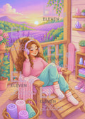 Diamond Painting Kit, Lavender Daydreams, Cozy Porch Sunset Diamond Art - Eleven Lilacs