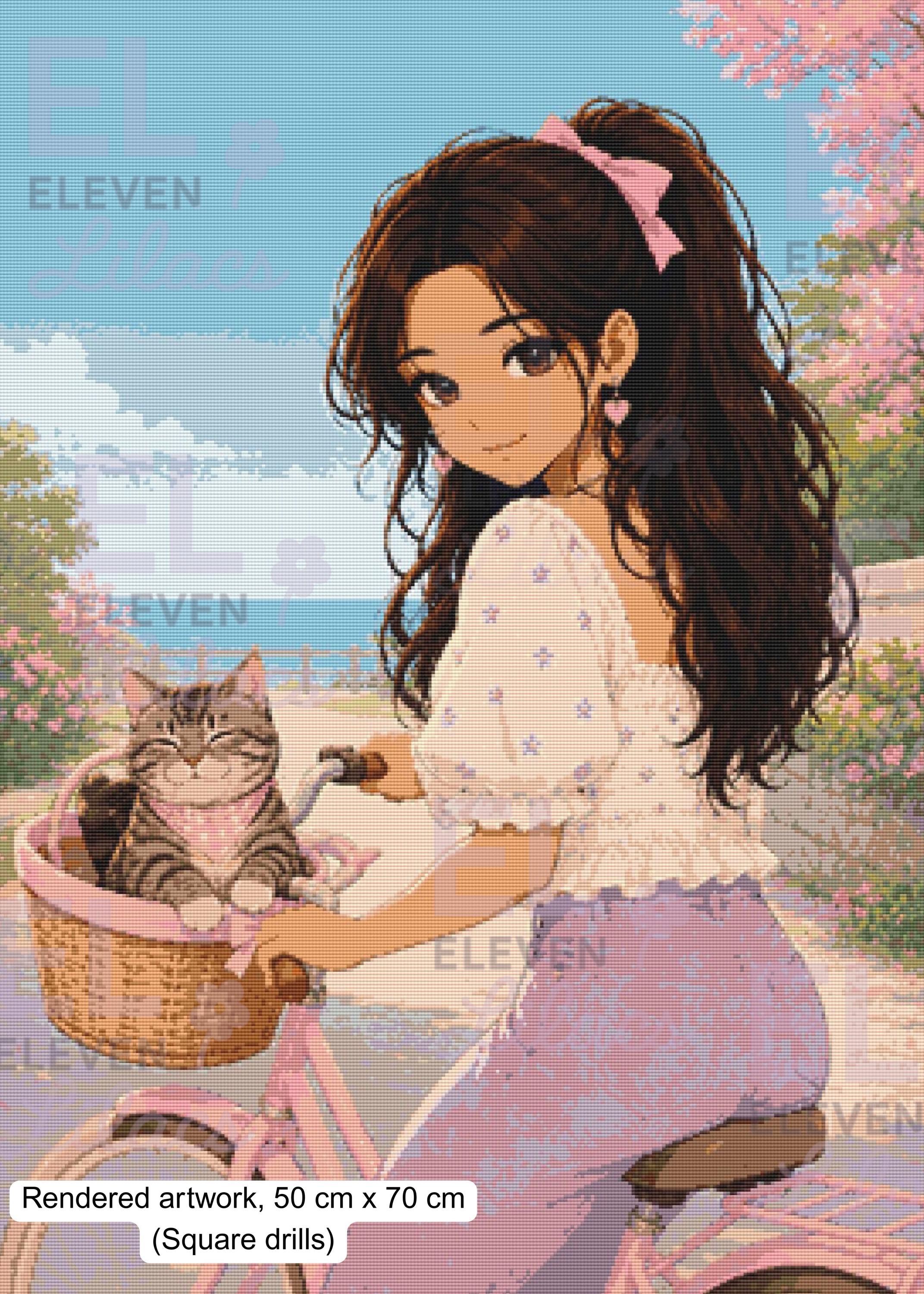 Sydney and Stripes Bicycle Ride Diamond Painting Kit