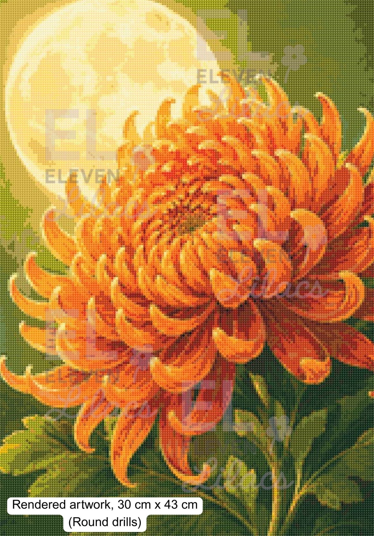 Golden Chrysanthemum Diamond Painting Kit - Eleven Lilacs