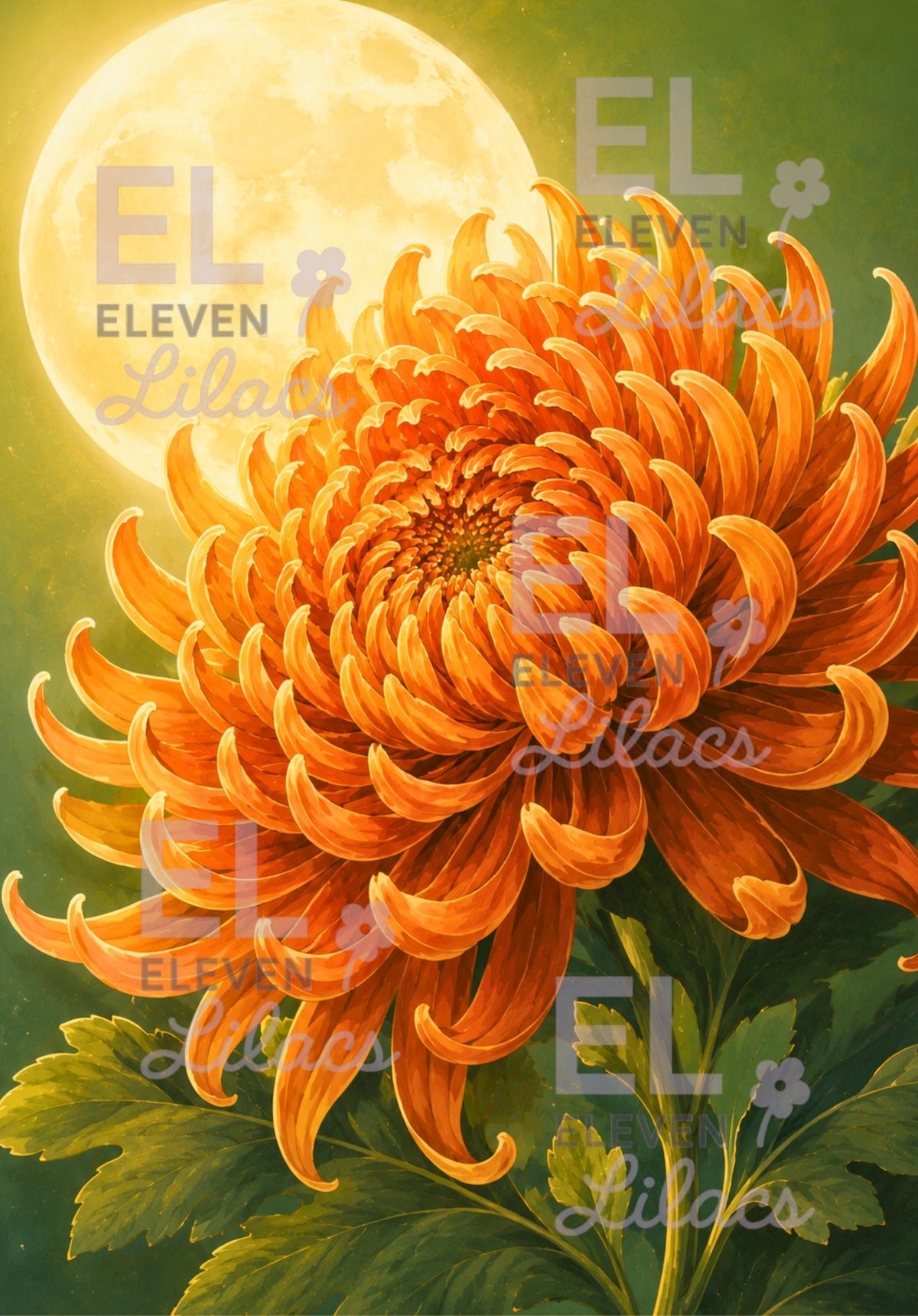 Golden Chrysanthemum Diamond Painting Kit - Eleven Lilacs