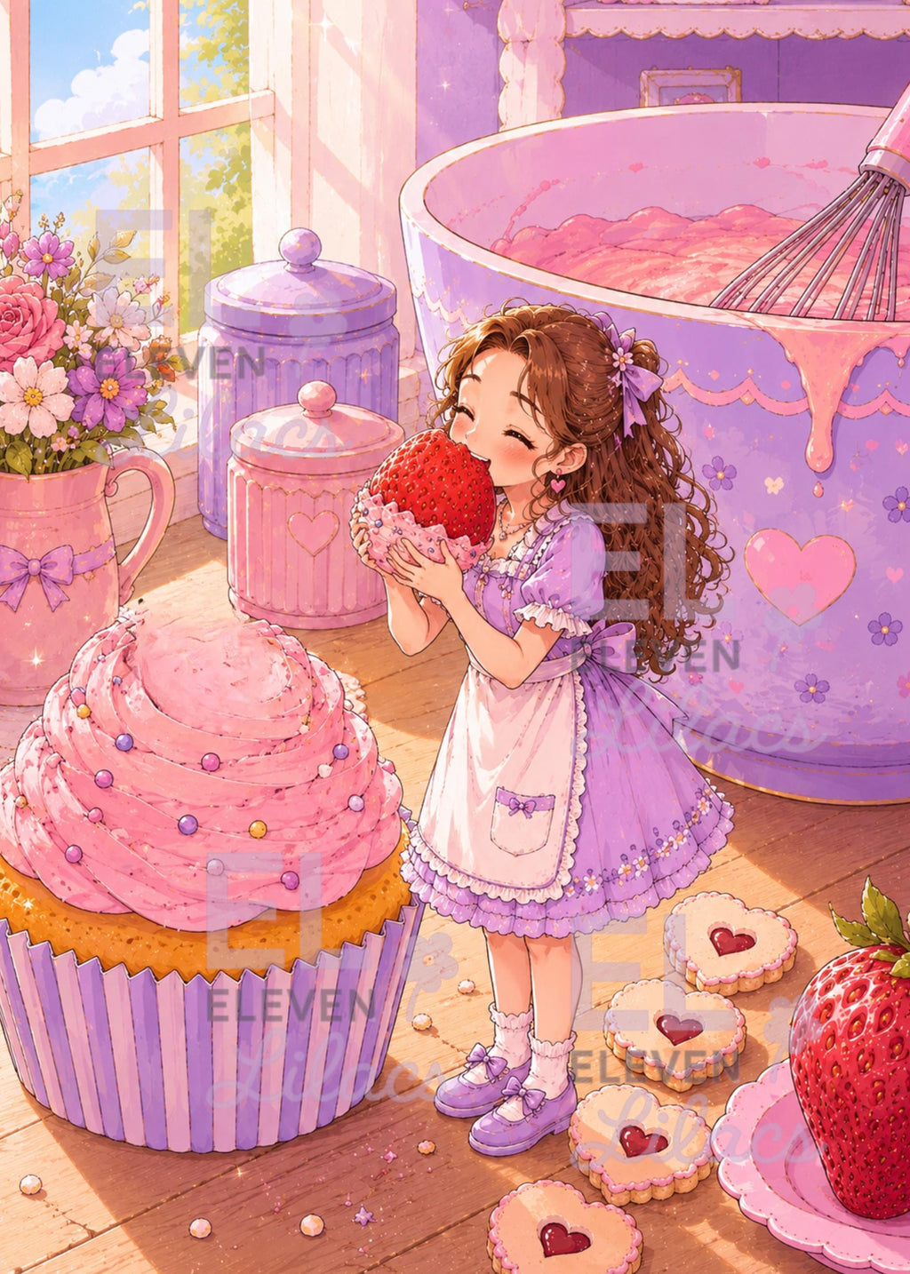 Her Tiny World of Baking Diamond Painting Kit, Miniature Storybook Fantasy Diamond Art - Eleven Lilacs