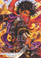 Kaelor Crimson Blade Diamond Painting Kit, Fantasy Warrior Art, Sword Guardian - Eleven Lilacs