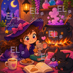 Midnight Magic & Snacks Diamond Painting, Fantasy Diamond Art - Eleven Lilacs