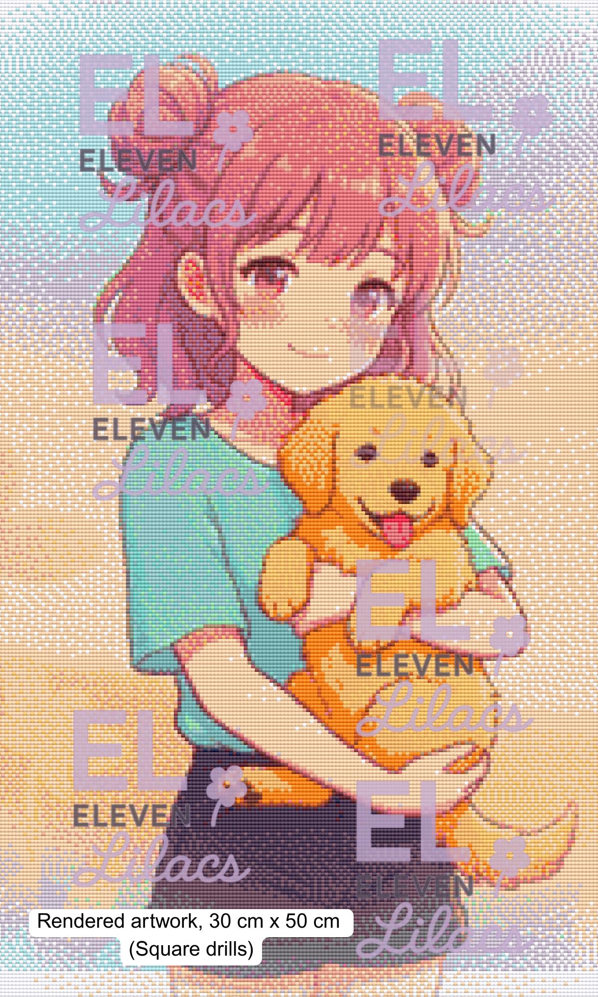 Pastel Puppy Friend Diamond Painting Kit (30cm x 50cm) - Eleven Lilacs