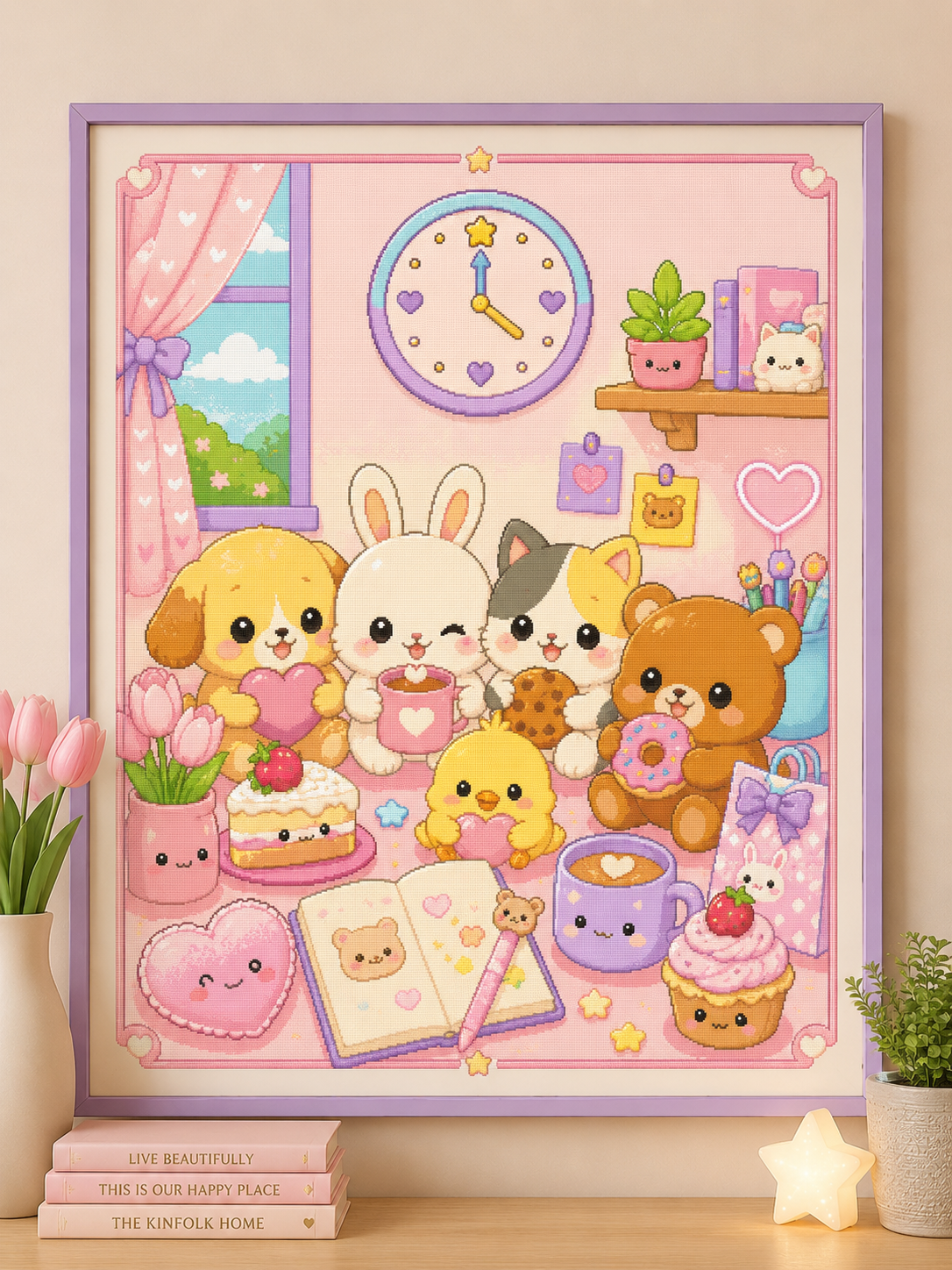 Pastel Pals Diamond Painting Kit – Cute Kawaii Animal Friends