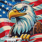 Patriotic Bald Eagle Diamond Painting Kit, American Flag Diamond Art - Eleven Lilacs