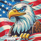 Patriotic Bald Eagle Diamond Painting Kit, American Flag Diamond Art - Eleven Lilacs