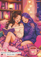 Sydney & Celestine's Cozy Evening Diamond Painting - Eleven Lilacs