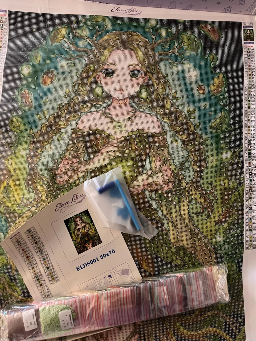 Sylvara Forest Spirit Diamond Painting Kit, Enchanted Woodland Fairy Art - Eleven Lilacs
