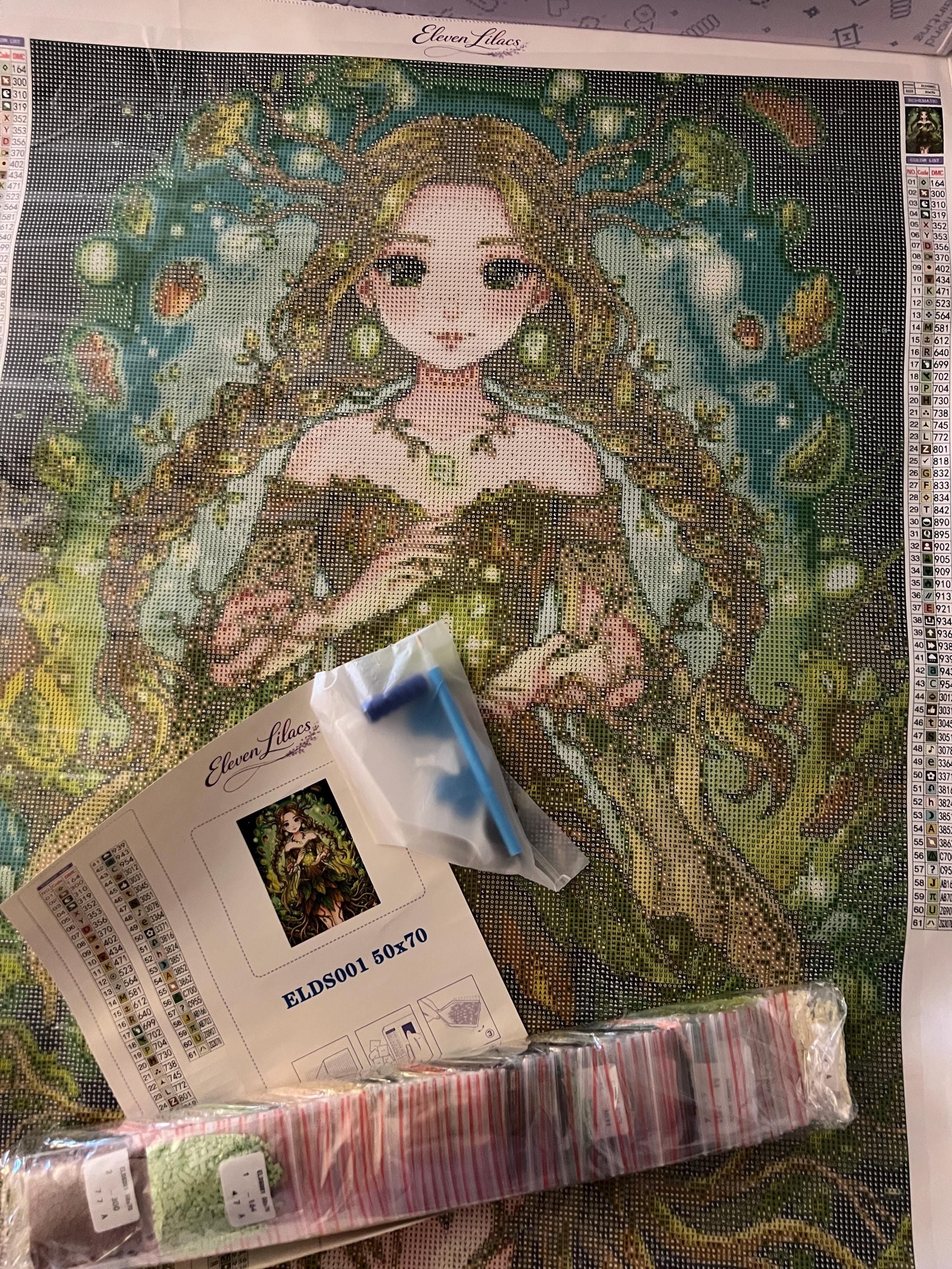 Sylvara Forest Spirit Diamond Painting Kit, Enchanted Woodland Fairy Art - Eleven Lilacs