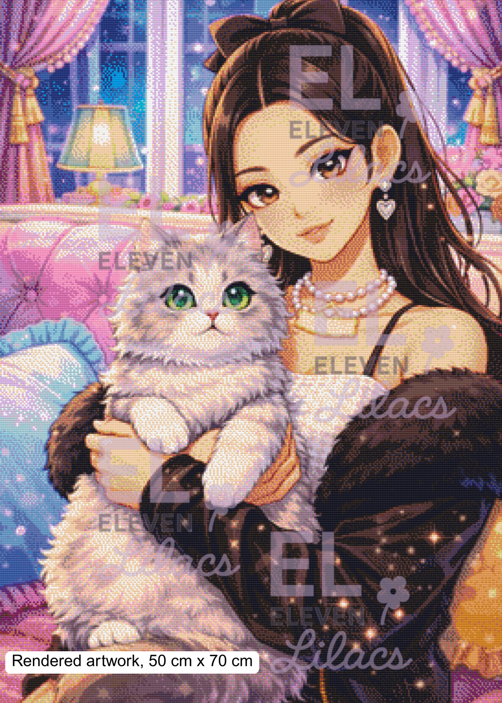 Sydney and Stripes Diamond Painting Kit, Cute Cat Diamond Art 2 Sydney and Stripes Diamond Painting Kit square