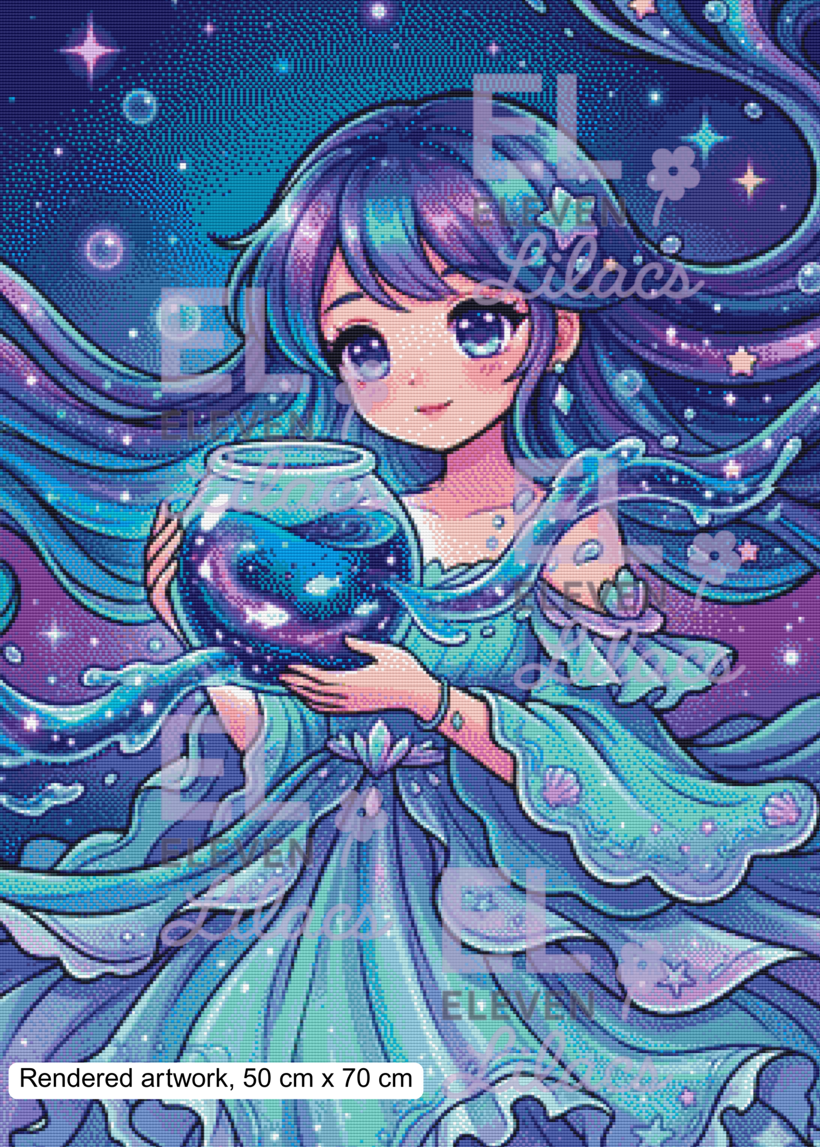 Marena Ocean Keeper Diamond Painting Kit, Fantasy Water Girl Art, Magical Sea 2 Marena Ocean Keeper Diamond Painting Kit square