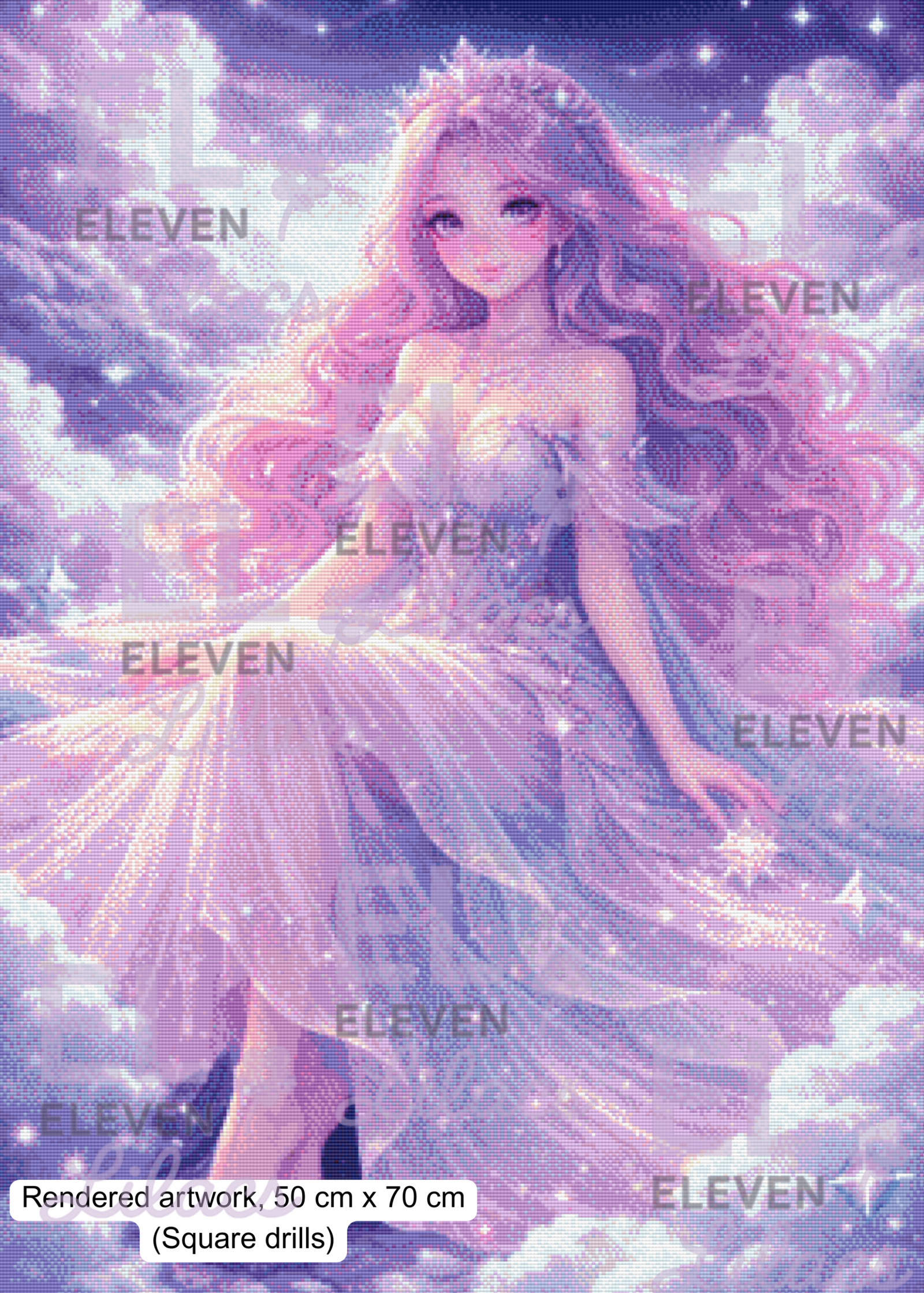 Celestine Among the Clouds Diamond Painting Kit, Pastel Fantasy Goddess Diamond Art, Magical Princess 2 Celestine Among the Clouds Diamond Painting Kit square