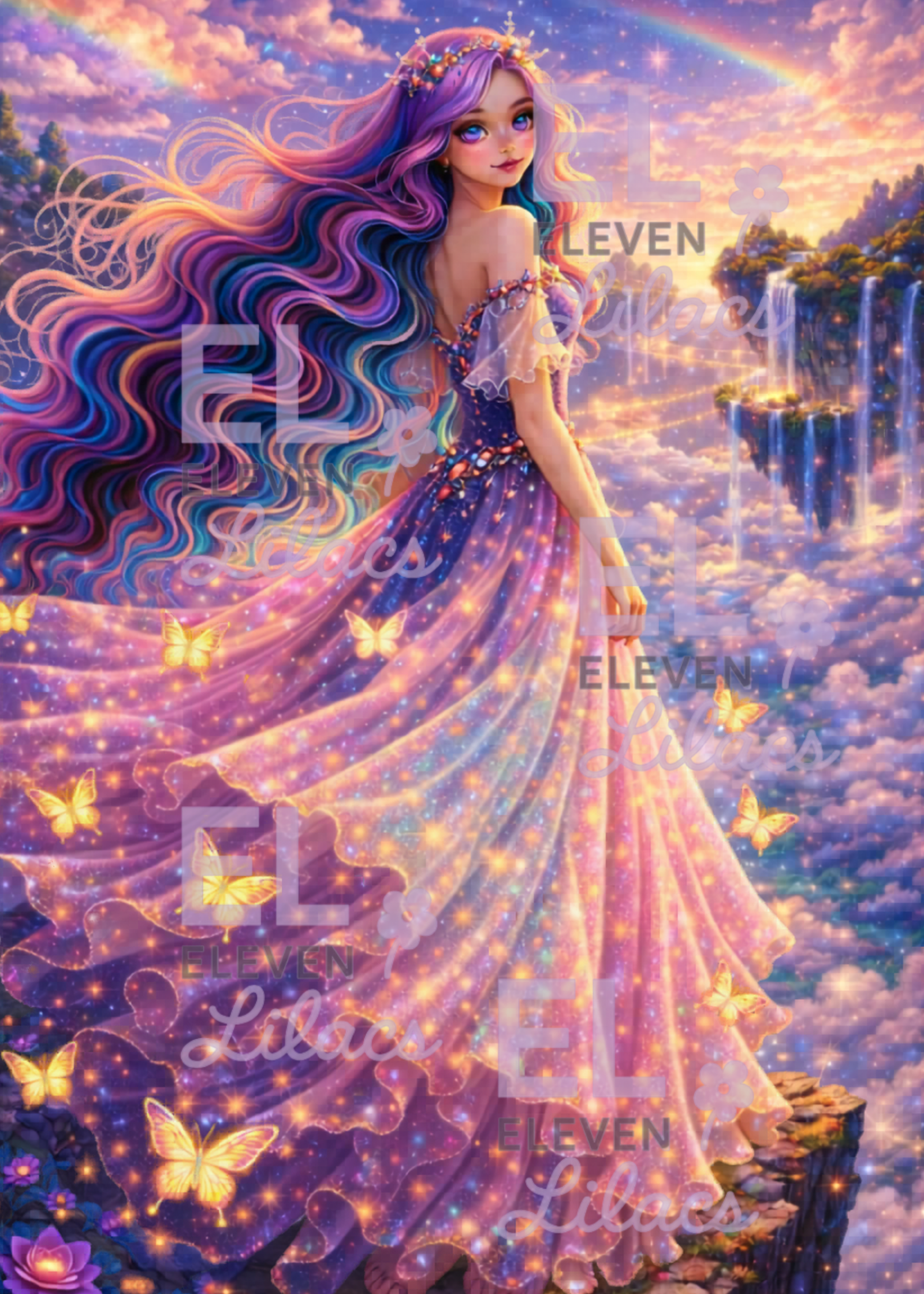 Celestine Diamond Painting Kit, Fantasy Sky Goddess Art, Magical Floating Islands Diamond Art Kit 1 Celestine Diamond Painting Kit