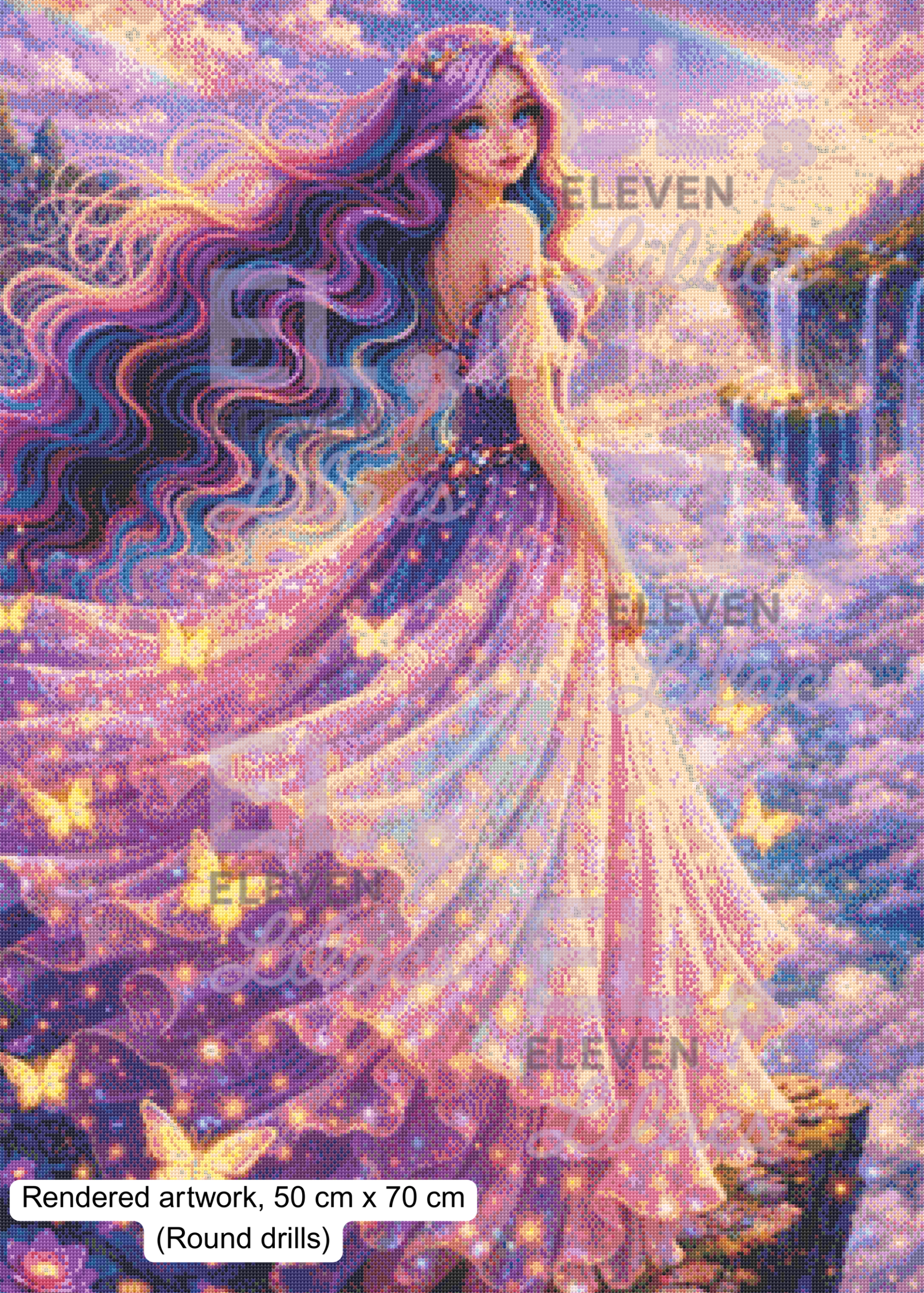 Celestine Diamond Painting Kit, Fantasy Sky Goddess Art, Magical Floating Islands Diamond Art Kit 3 Celestine Diamond Painting Kit, round