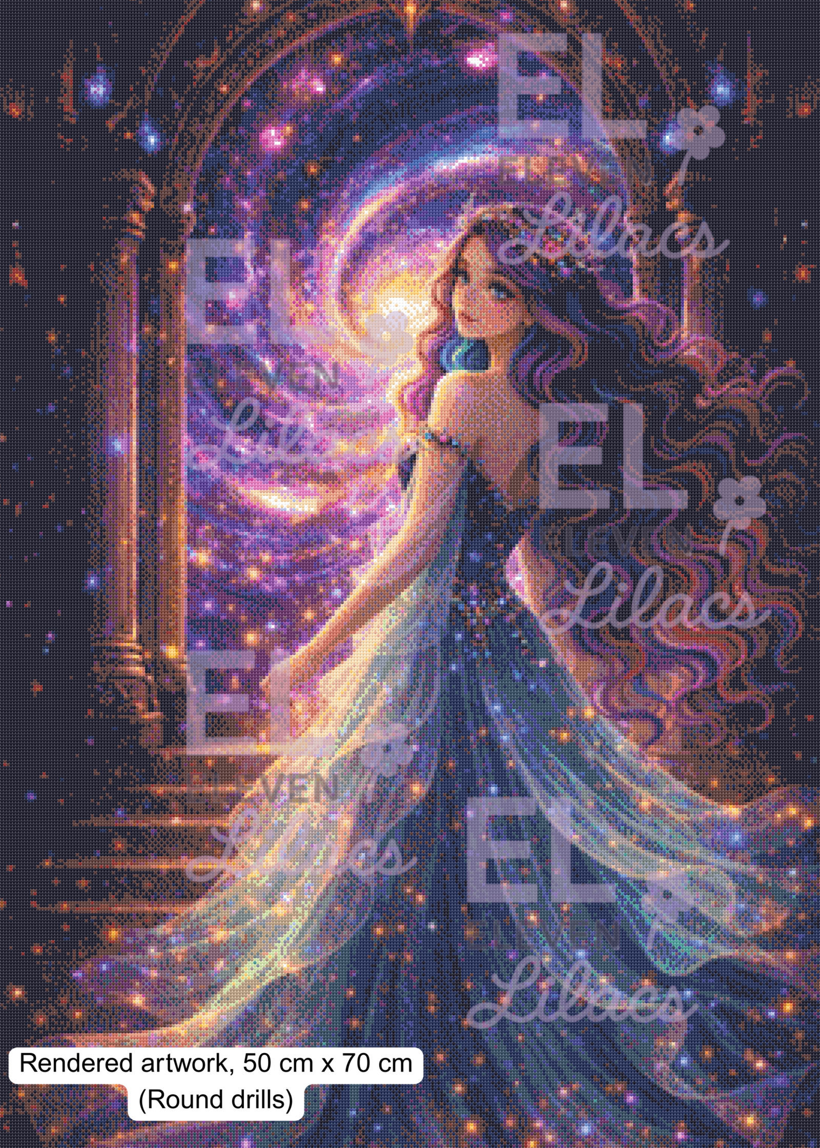 Celestine Celestial Gate Diamond Painting Kit, Fantasy Galaxy Portal Diamond Art 3 Celestine Celestial Gate Diamond Painting Kit round