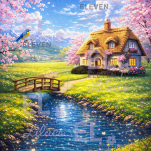 Cottage by the Stream Diamond Painting Kit