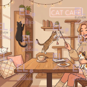 Cat Café Diamond Painting Kit