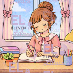 Cozy Writing Girl Diamond Painting Kit