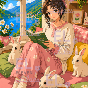 Elara Cozy Reading Nook Diamond Painting